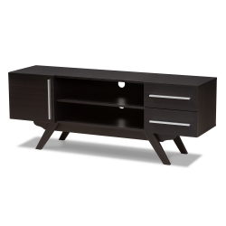 Baxton Studio Ashfield Mid-Century Modern Dark Brown Finished Wood TV Stand Baxton Studio restaurant furniture, hotel furniture, commercial furniture, wholesale living room furniture, wholesale tv stand, classic tv stands